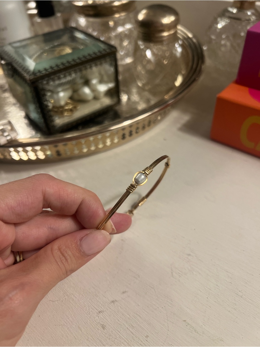 Ronaldo Pearl of My Heart Gold Bracelet